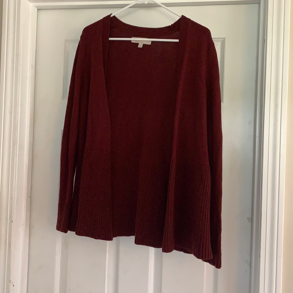 Wine colored cardigan